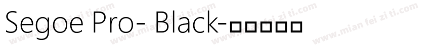 Segoe Pro- Black字体转换